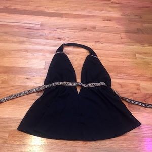 Free people open back tie top